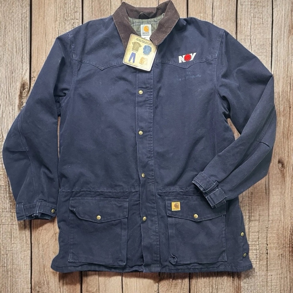 Carhartt Blue Work & Field Jacket with Durable Canvas